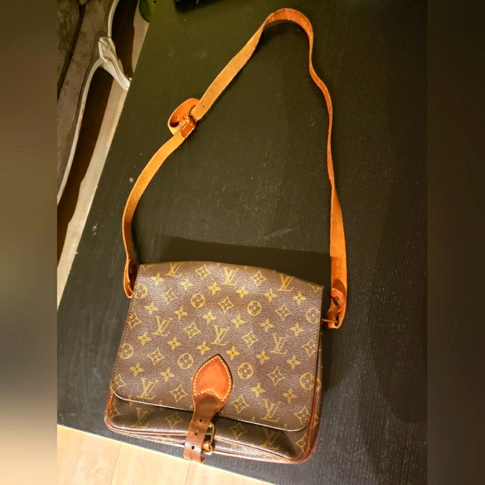 Vintage Louis Vuitton Monogram Cartouchiere GM Crossbody